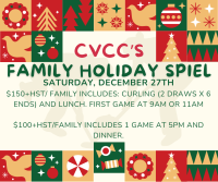 Family Bonspiel - Saturday 27 December